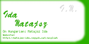 ida matajsz business card